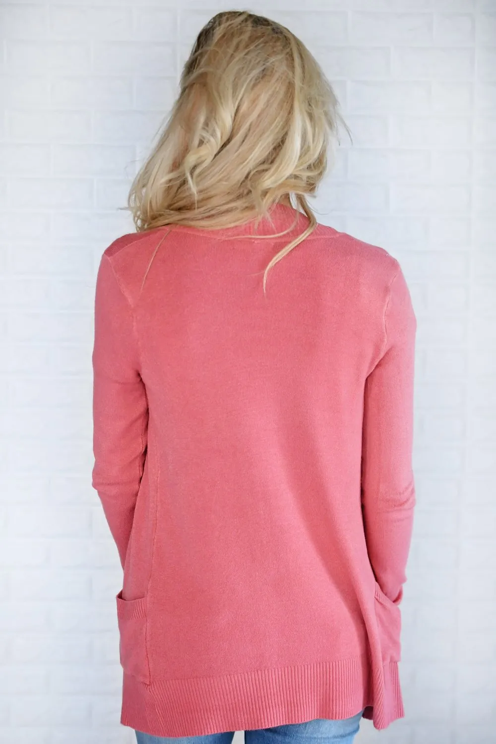 The Fundamental Cardigan ~ Deep Blush