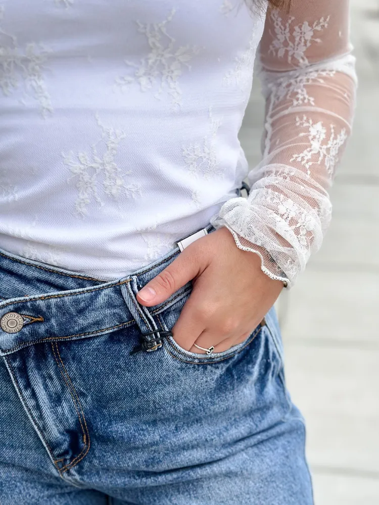 The Gentry Lace Top - Off White