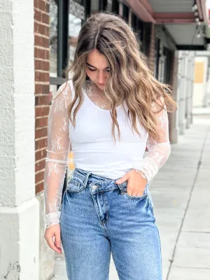 The Gentry Lace Top - Off White