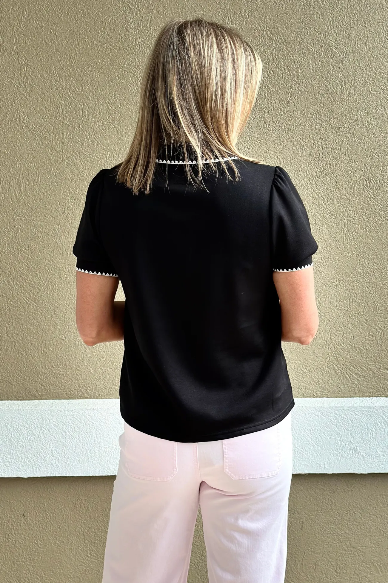 The Scalloped Chic Collared Top