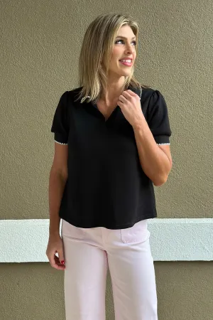 The Scalloped Chic Collared Top