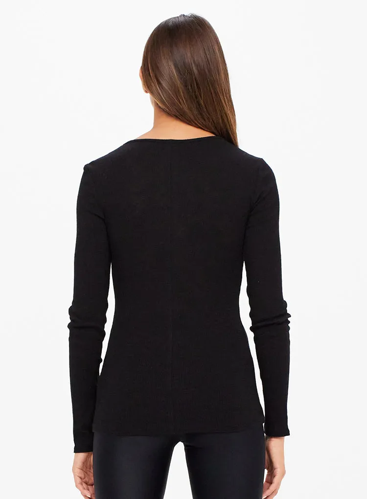 THE UPSIDE RIB CHRISSY LONG SLEEVE TOP