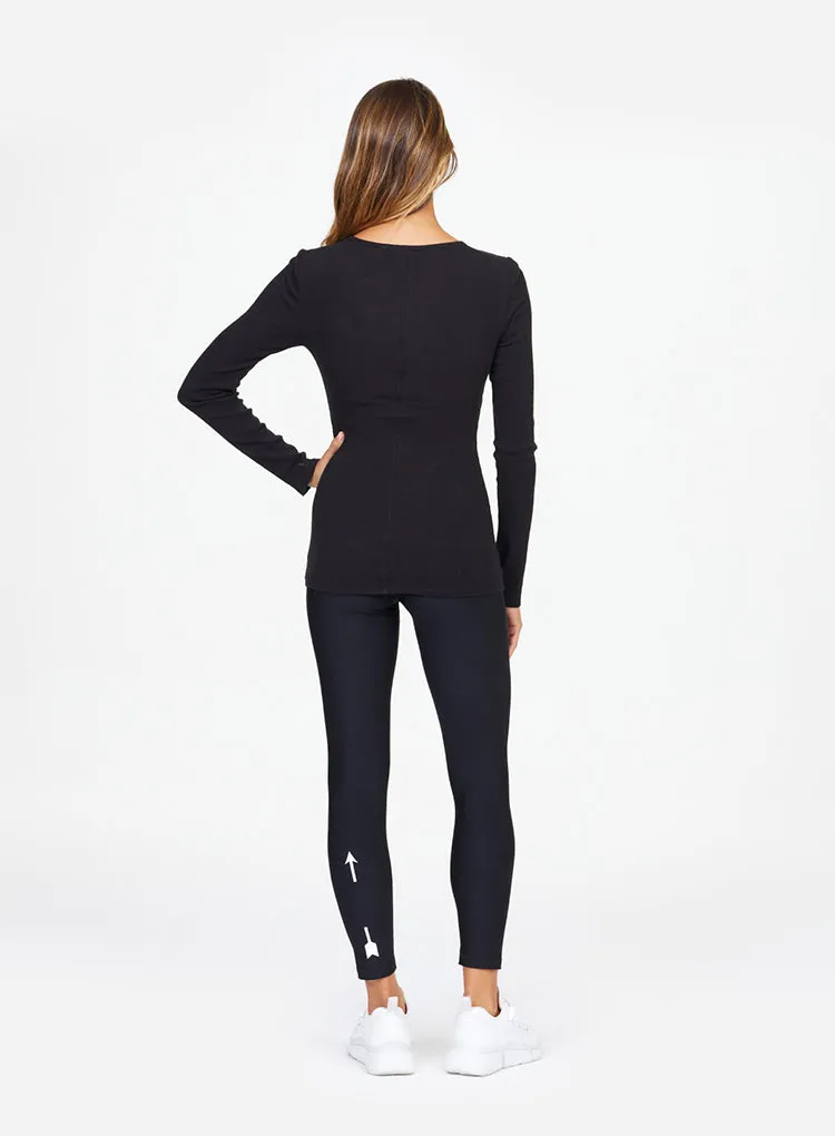 THE UPSIDE RIB CHRISSY LONG SLEEVE TOP