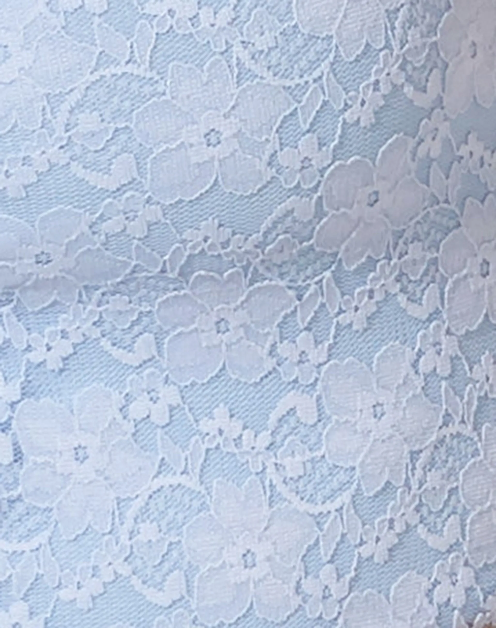 Tiati Crop Top in Lace Powder Blue
