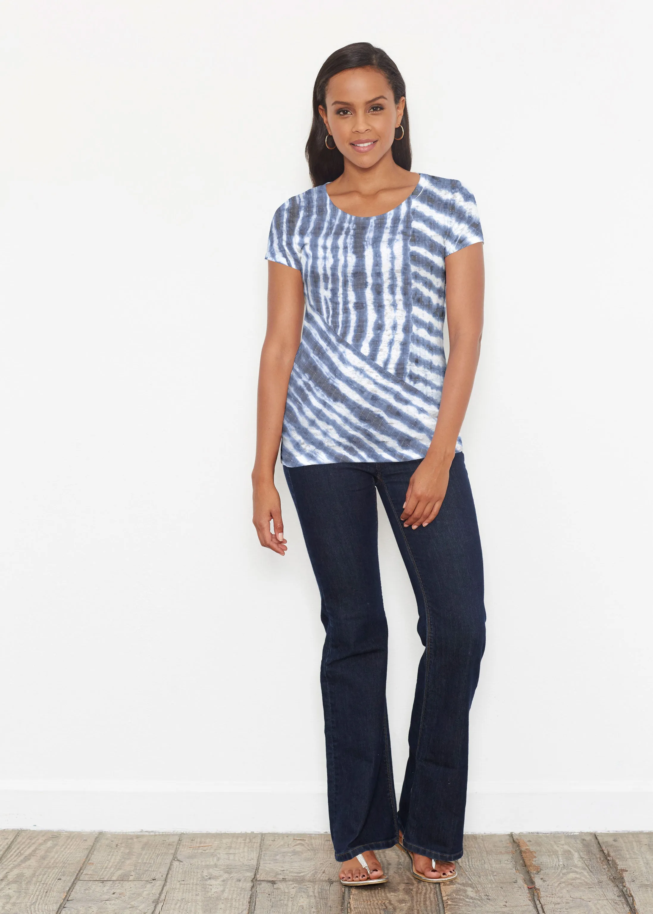 Tie-Dye Ripple (14183) ~ Signature Short Sleeve Scoop Shirt
