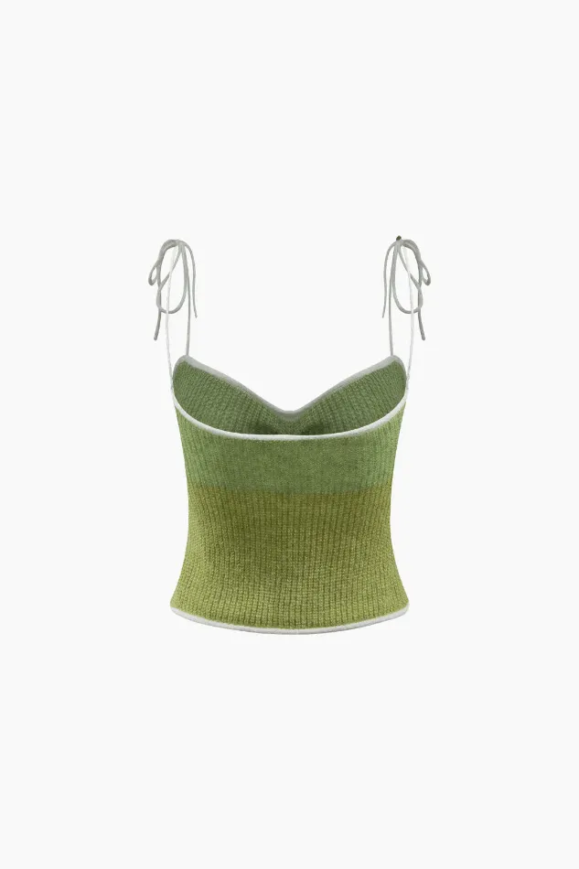 Tie Strap Knit Cami Top