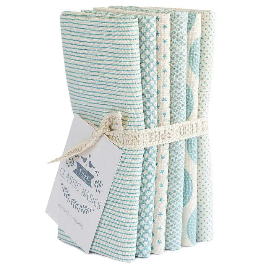 Tilda Classic Basics - Fat Quarter Pack - Blue (6)