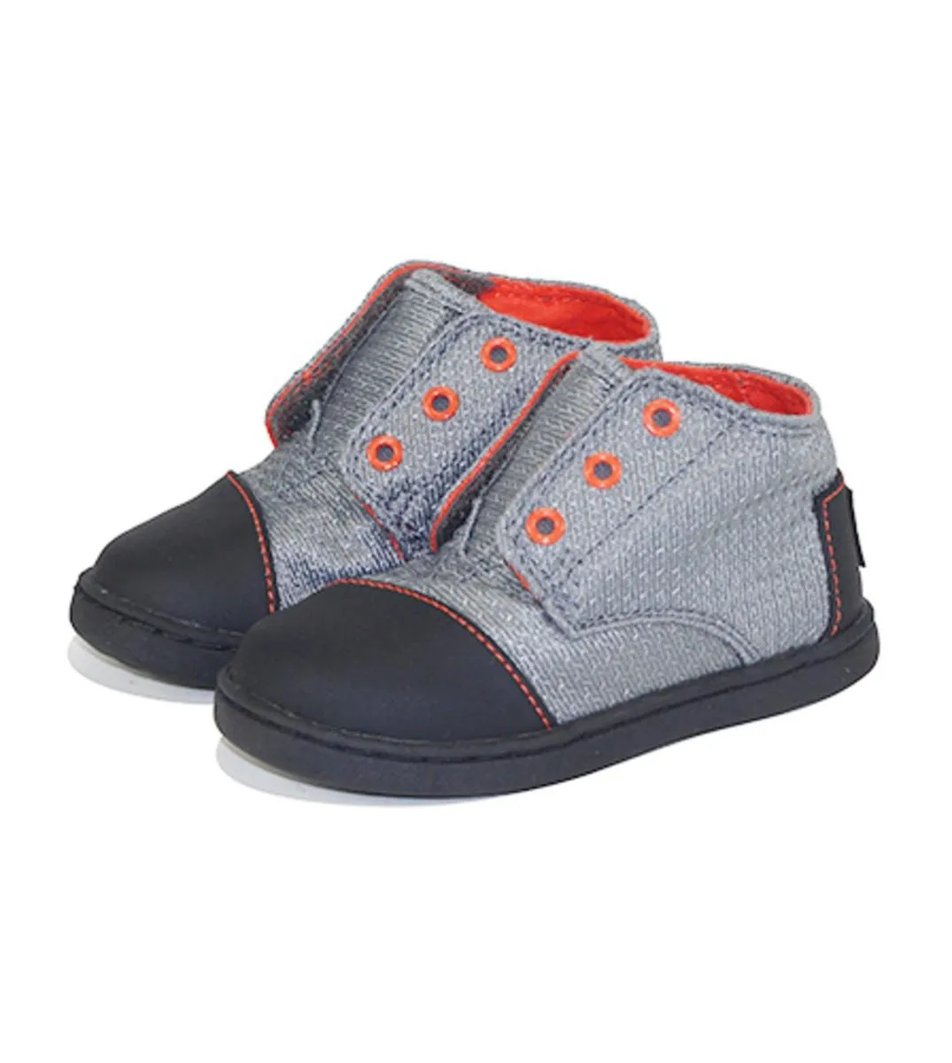 Tiny Toms: Paseo Mid Black Textured Nylon