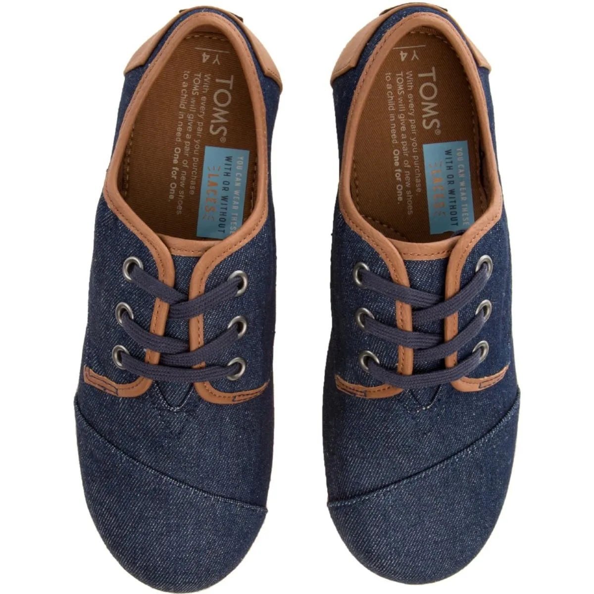Toms Kids: Paseo Blue Denim Sneakers
