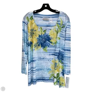 Top 3/4 Sleeve By Alfred Dunner In Multi-colored, Size: 2x