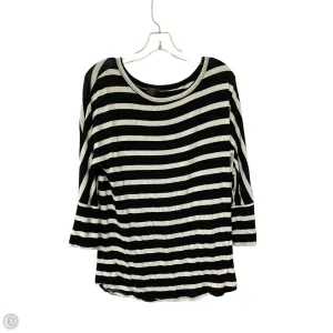Top Long Sleeve By 41 Hawthorn In Striped Pattern, Size: M