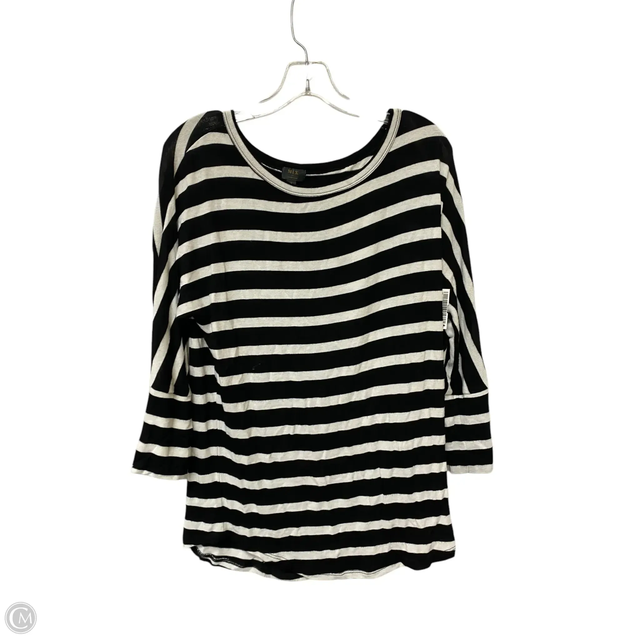 Top Long Sleeve By 41 Hawthorn In Striped Pattern, Size: M