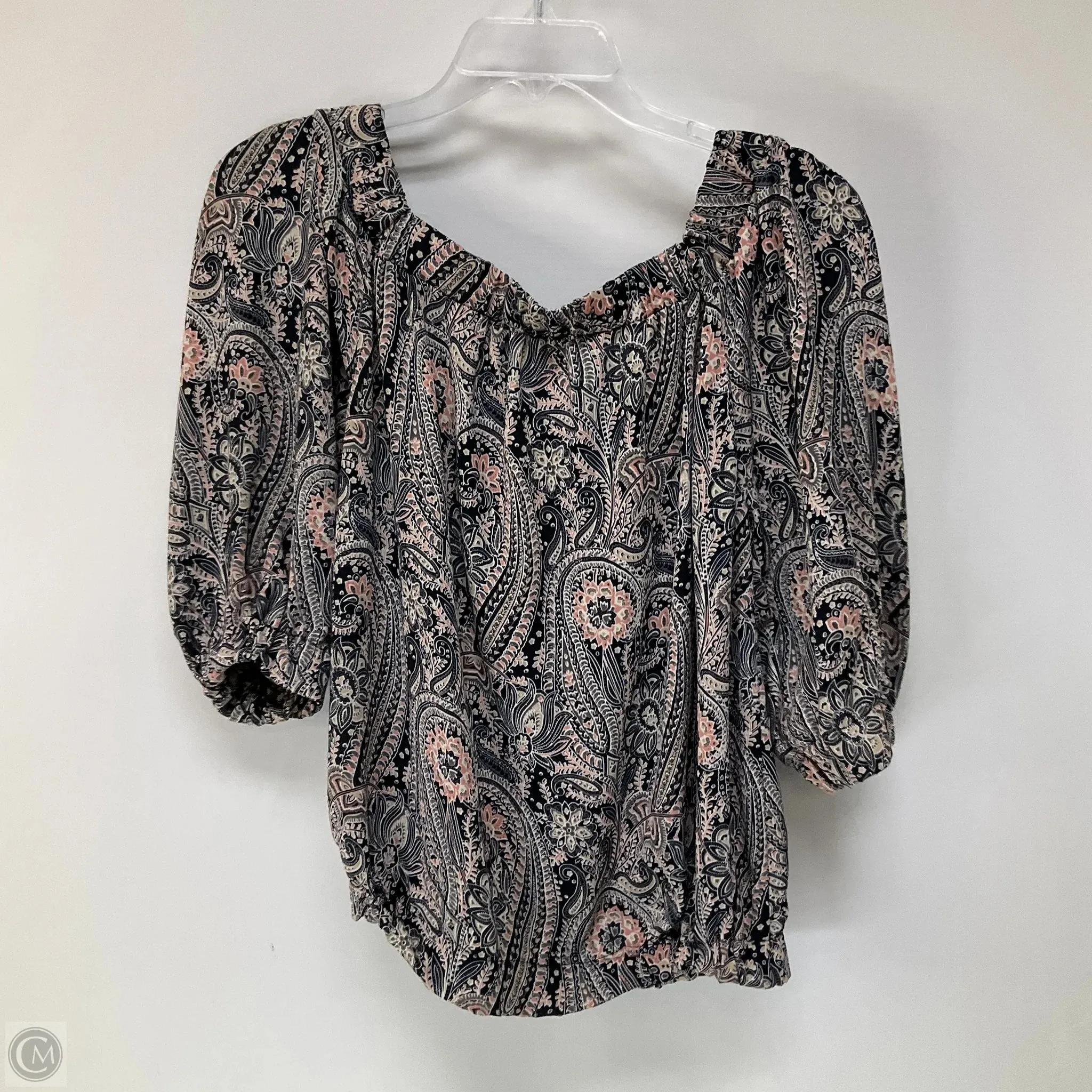 Top Long Sleeve By Evereve In Blue, Size: Xs