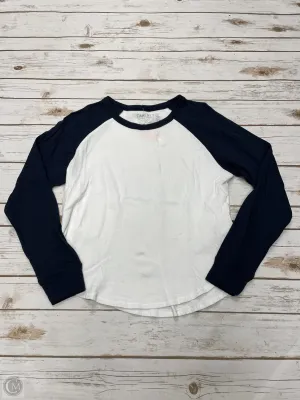 Top Long Sleeve By Faherty In Blue & White, Size: S