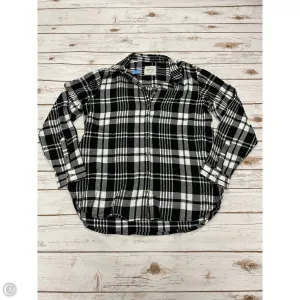 Top Long Sleeve By Jachs Girlfirend In Plaid Pattern, Size: M