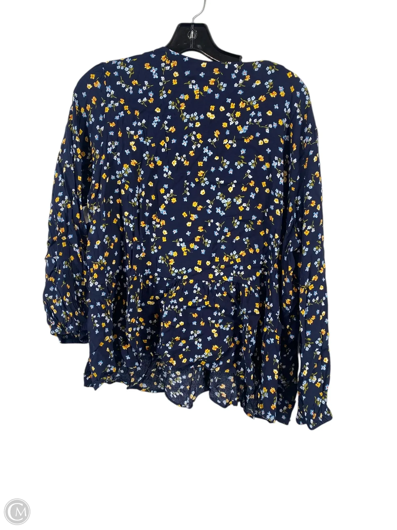 Top Long Sleeve By Loft In Blue, Size: 1x