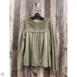 Top Long Sleeve By Loft In Green, Size: L