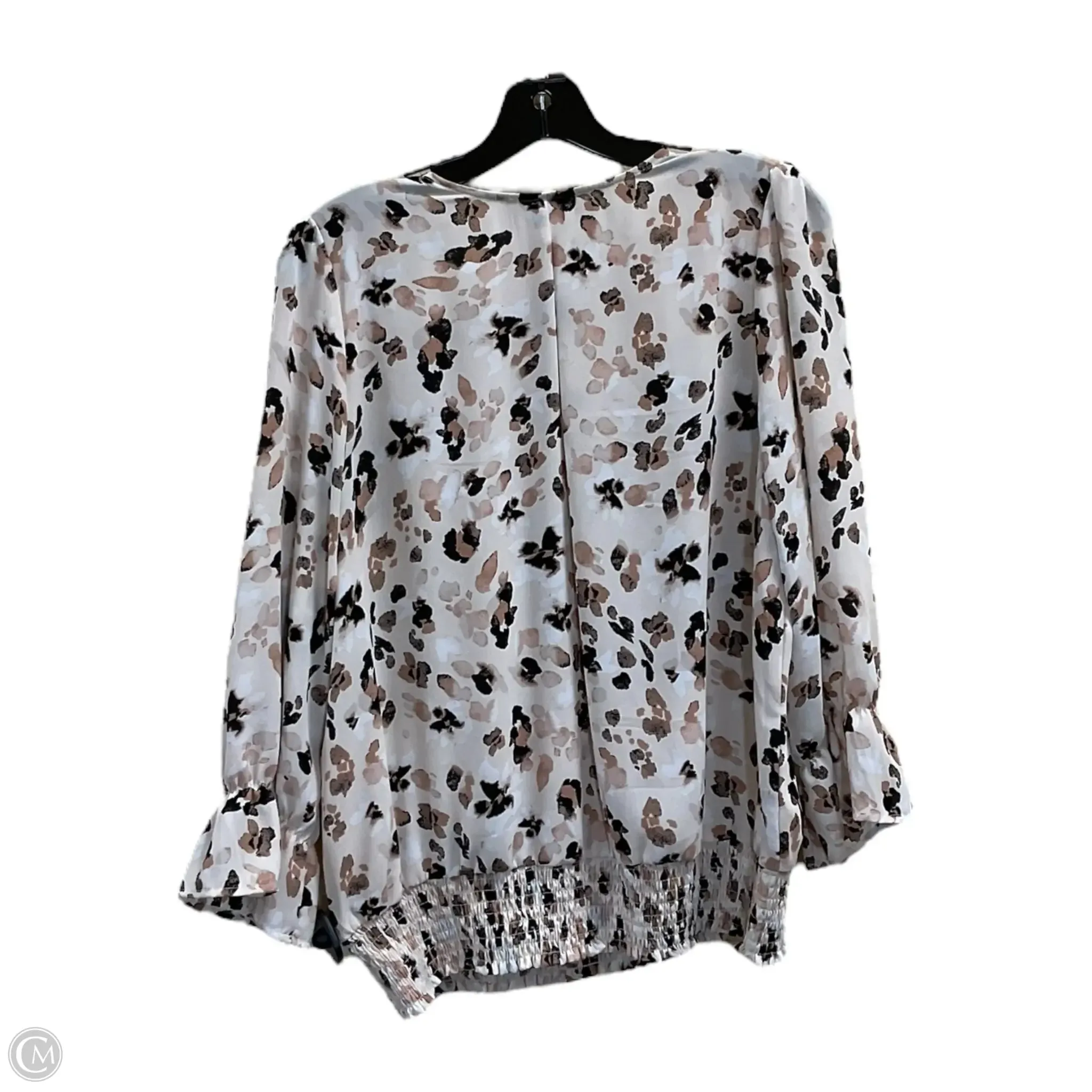Top Long Sleeve By Philosophy In Tan, Size: L