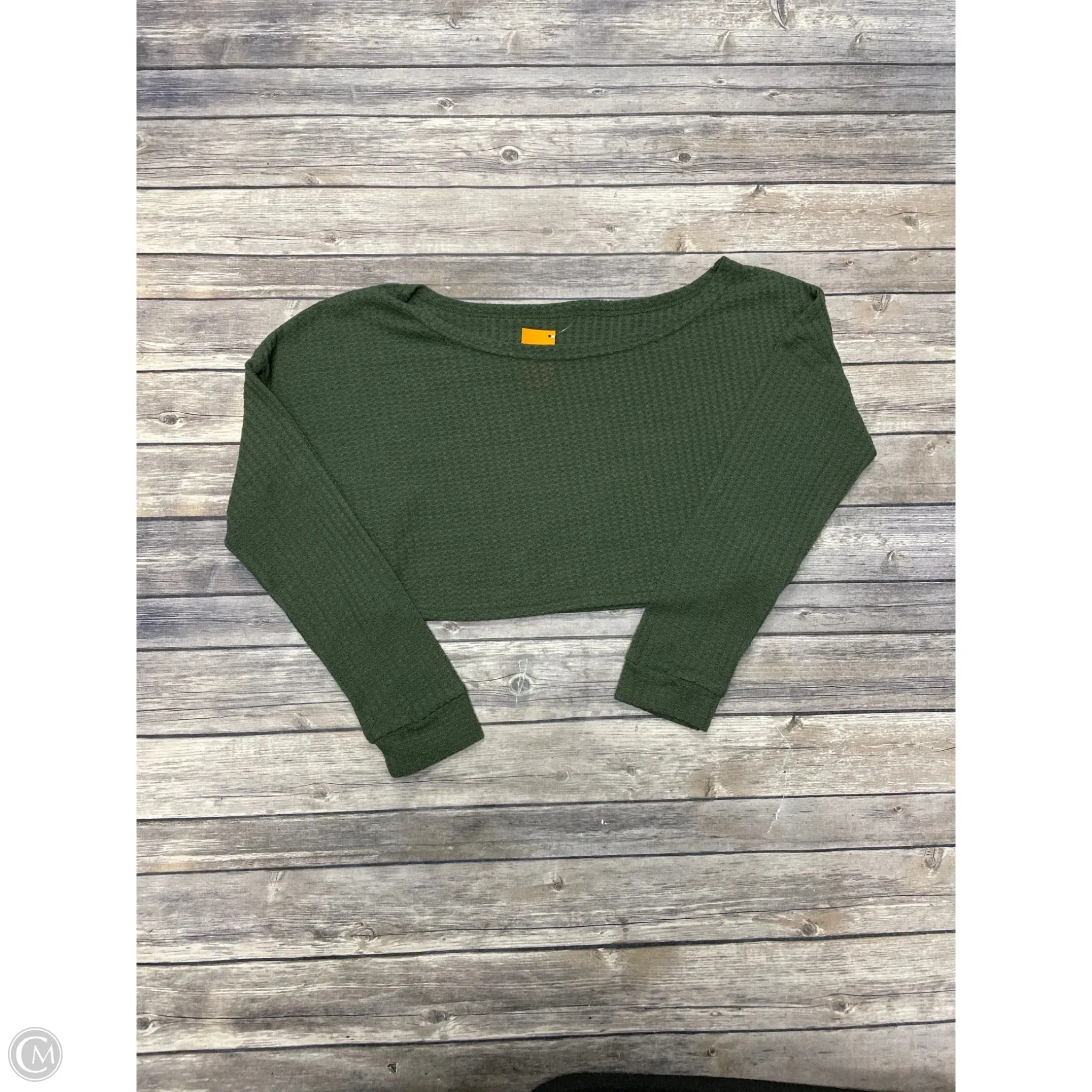 Top Long Sleeve By Shein In Green, Size: Xs