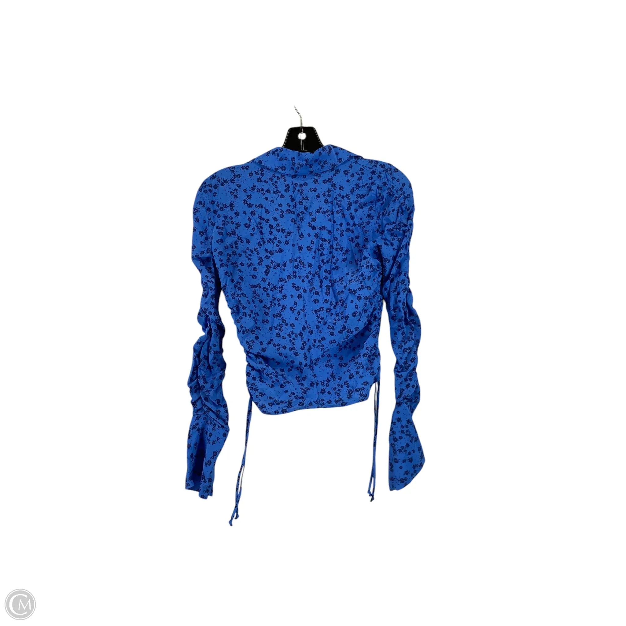 Top Long Sleeve By Zara In Blue, Size: Xs