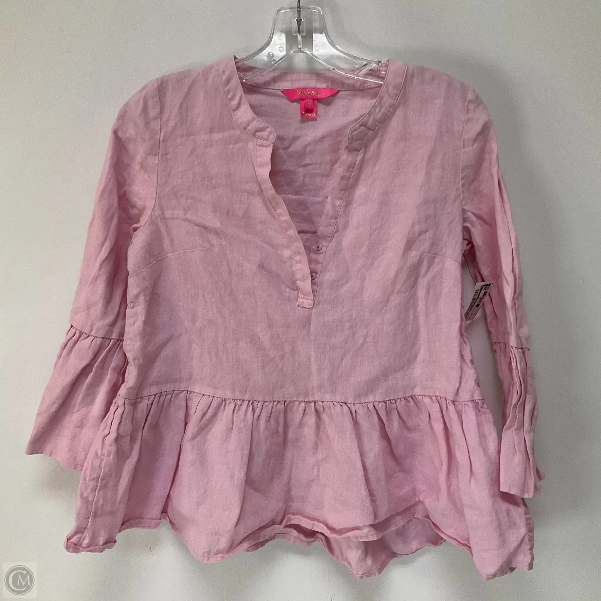 Top Long Sleeve Designer By Lilly Pulitzer In Pink, Size: Xs