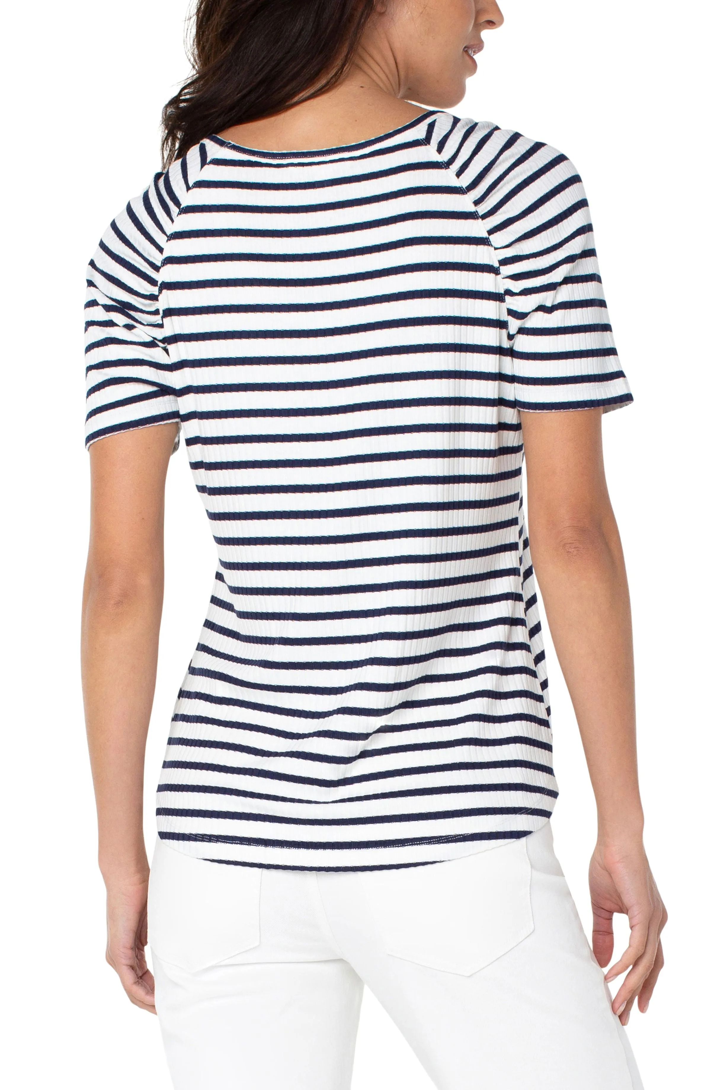 Top Shirred Raglan Slub