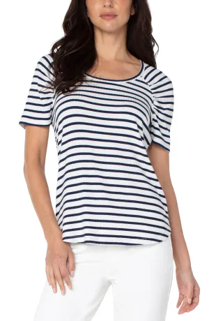 Top Shirred Raglan Slub