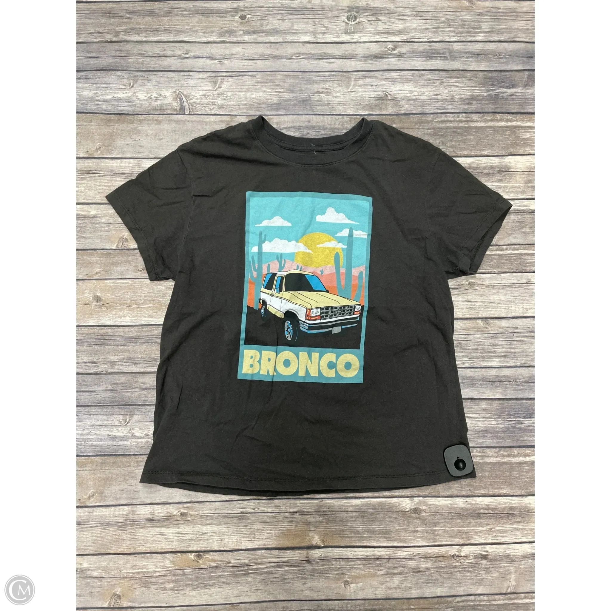 Top Short Sleeve Basic By Cme In Grey, Size: L