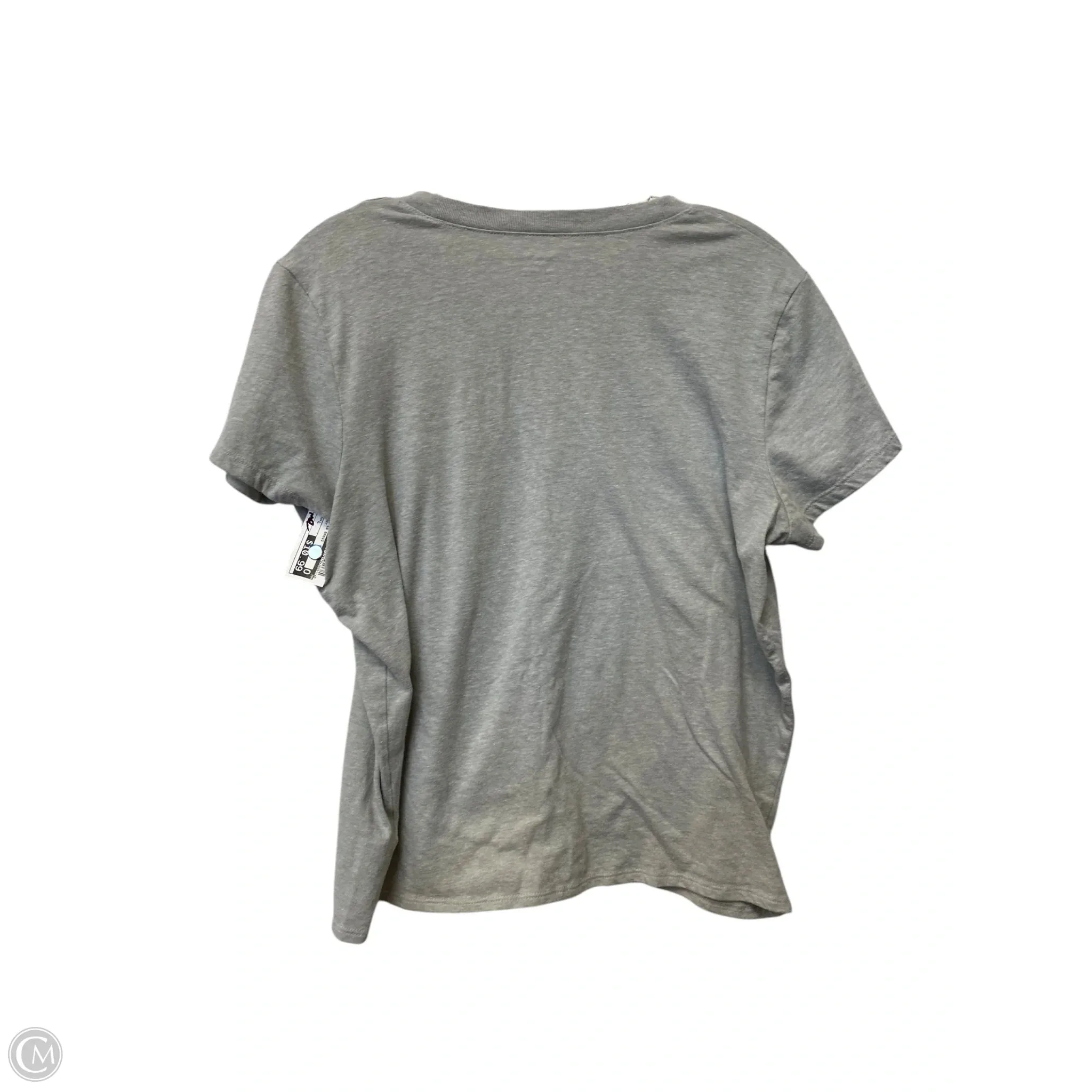 Top Short Sleeve Basic By Madewell In Grey, Size: L