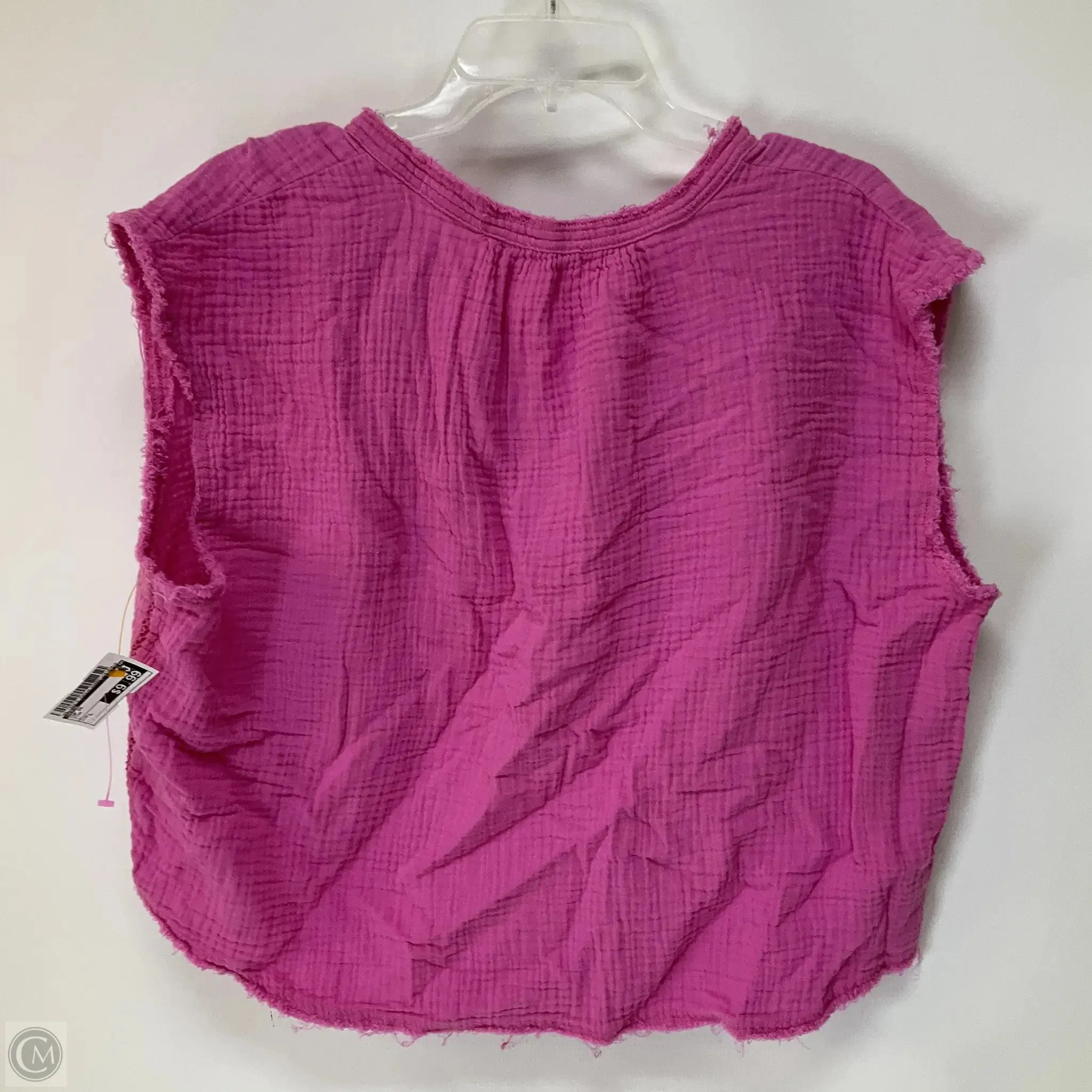 Top Short Sleeve By Aerie In Pink, Size: L