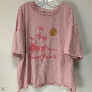 Top Short Sleeve By Aerie In Pink, Size: Xxl