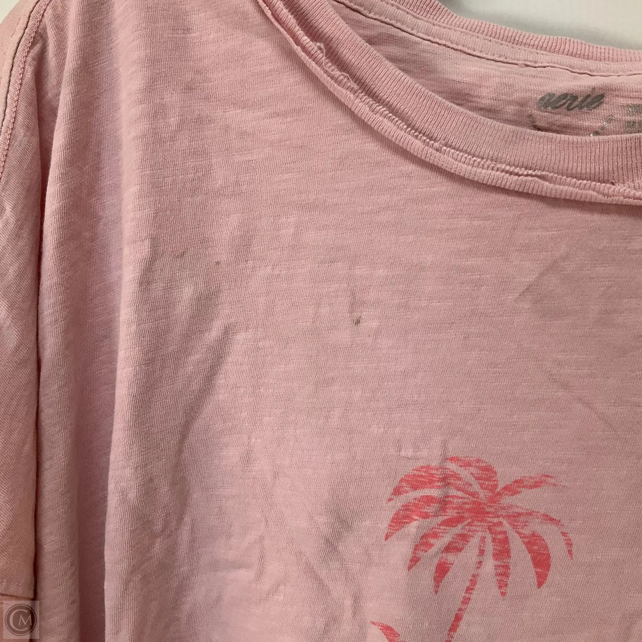 Top Short Sleeve By Aerie In Pink, Size: Xxl