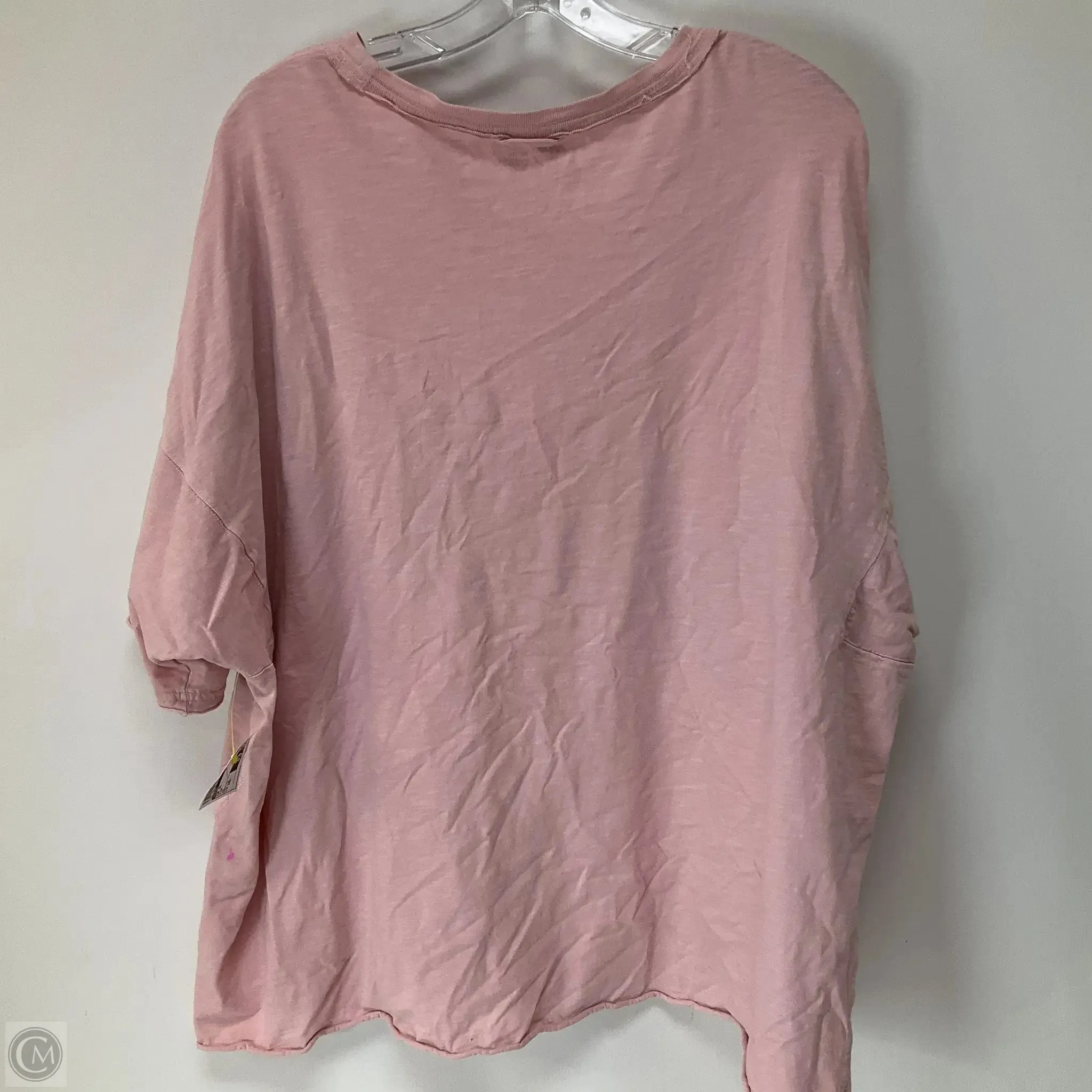Top Short Sleeve By Aerie In Pink, Size: Xxl