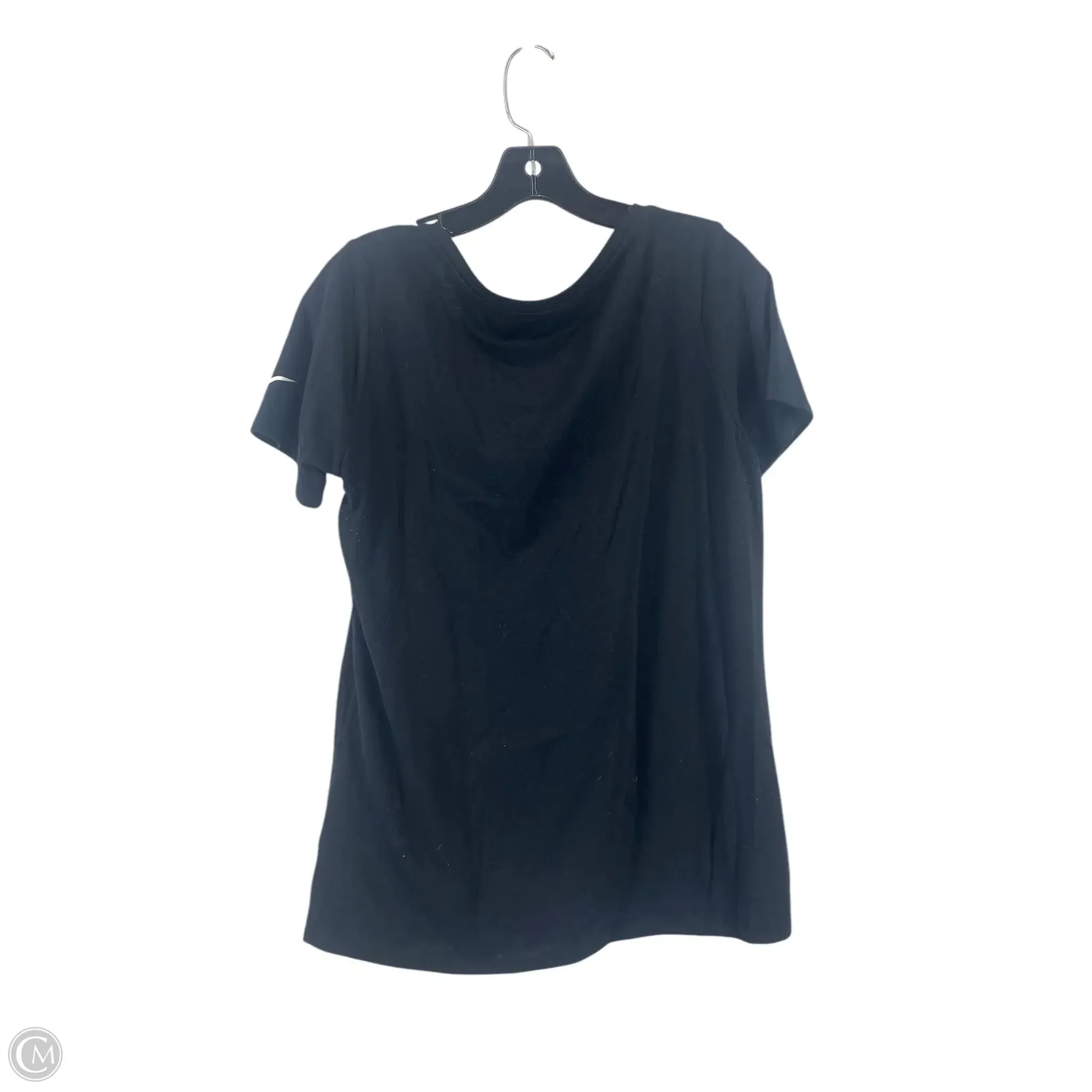 Top Short Sleeve By Clothes Mentor In Black, Size: L