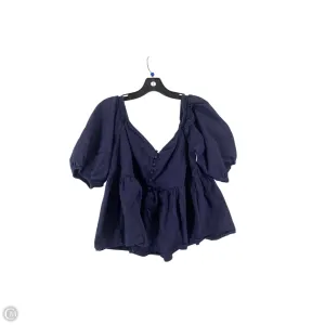 Top Short Sleeve By Free People In Blue, Size: L