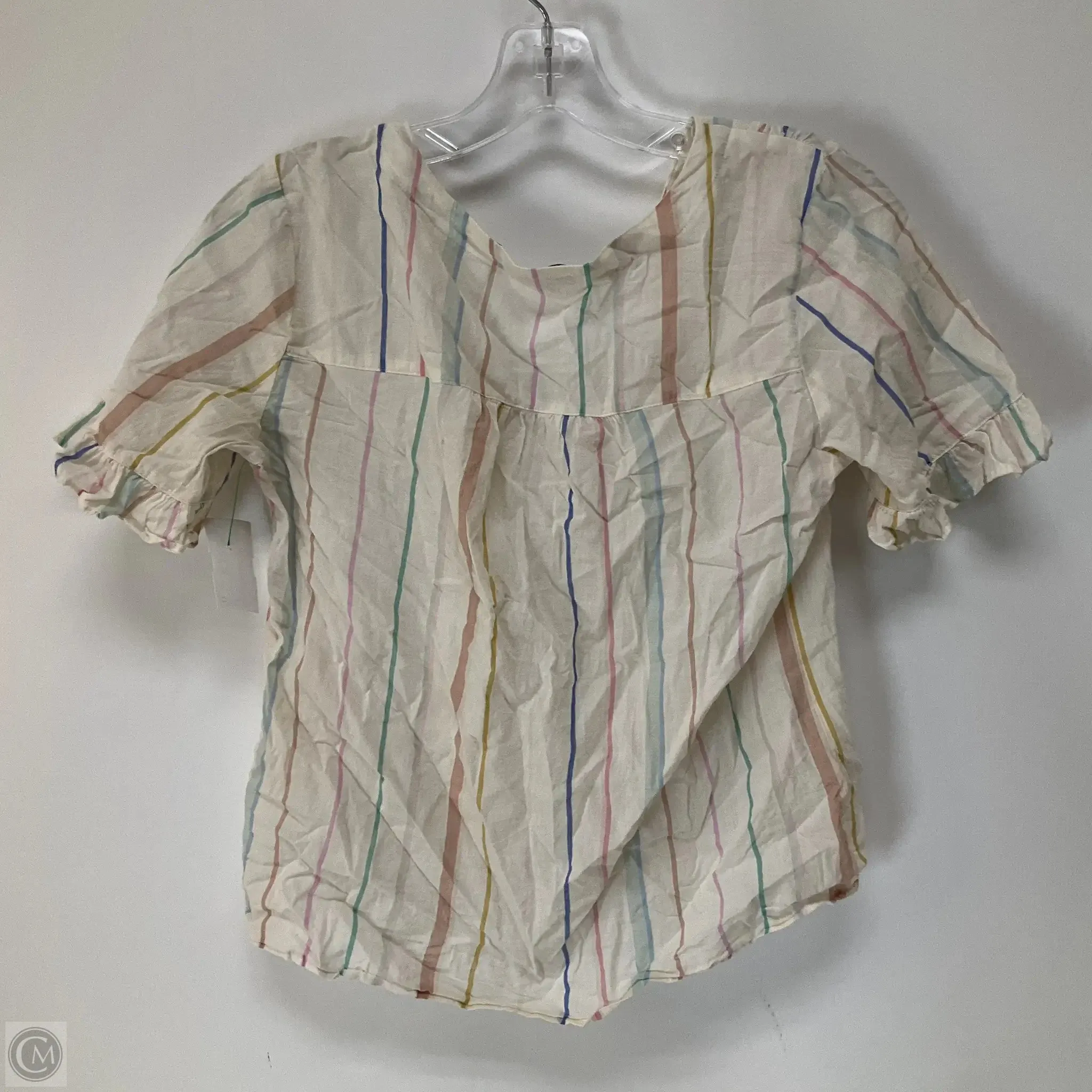 Top Short Sleeve By Madewell In Tan, Size: Xs