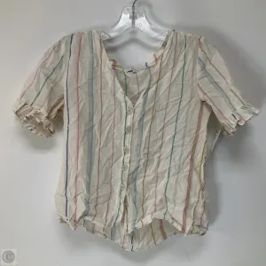 Top Short Sleeve By Madewell In Tan, Size: Xs