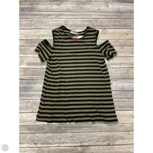 Top Short Sleeve By Michael Stars In Striped Pattern, Size: L