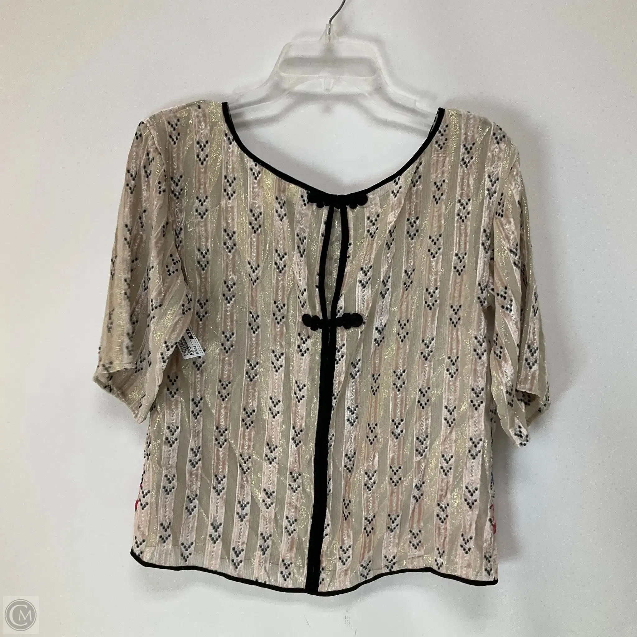 Top Short Sleeve By Moulinette Soeurs In Tan, Size: Xs