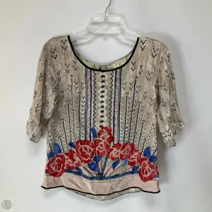 Top Short Sleeve By Moulinette Soeurs In Tan, Size: Xs