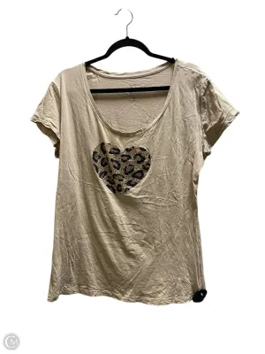 Top Short Sleeve By New York And Co In Brown, Size: Xl