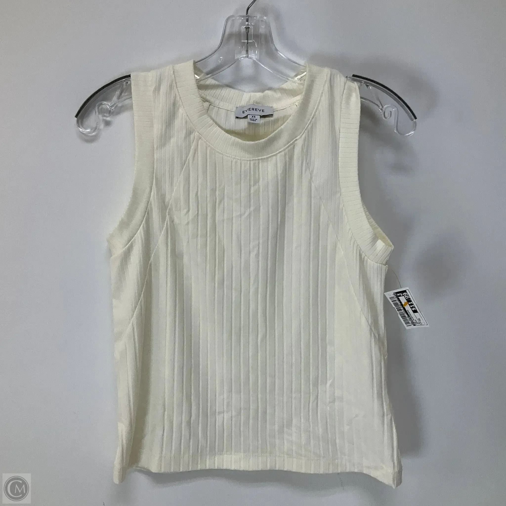 Top Sleeveless By Evereve In Cream, Size: Xs