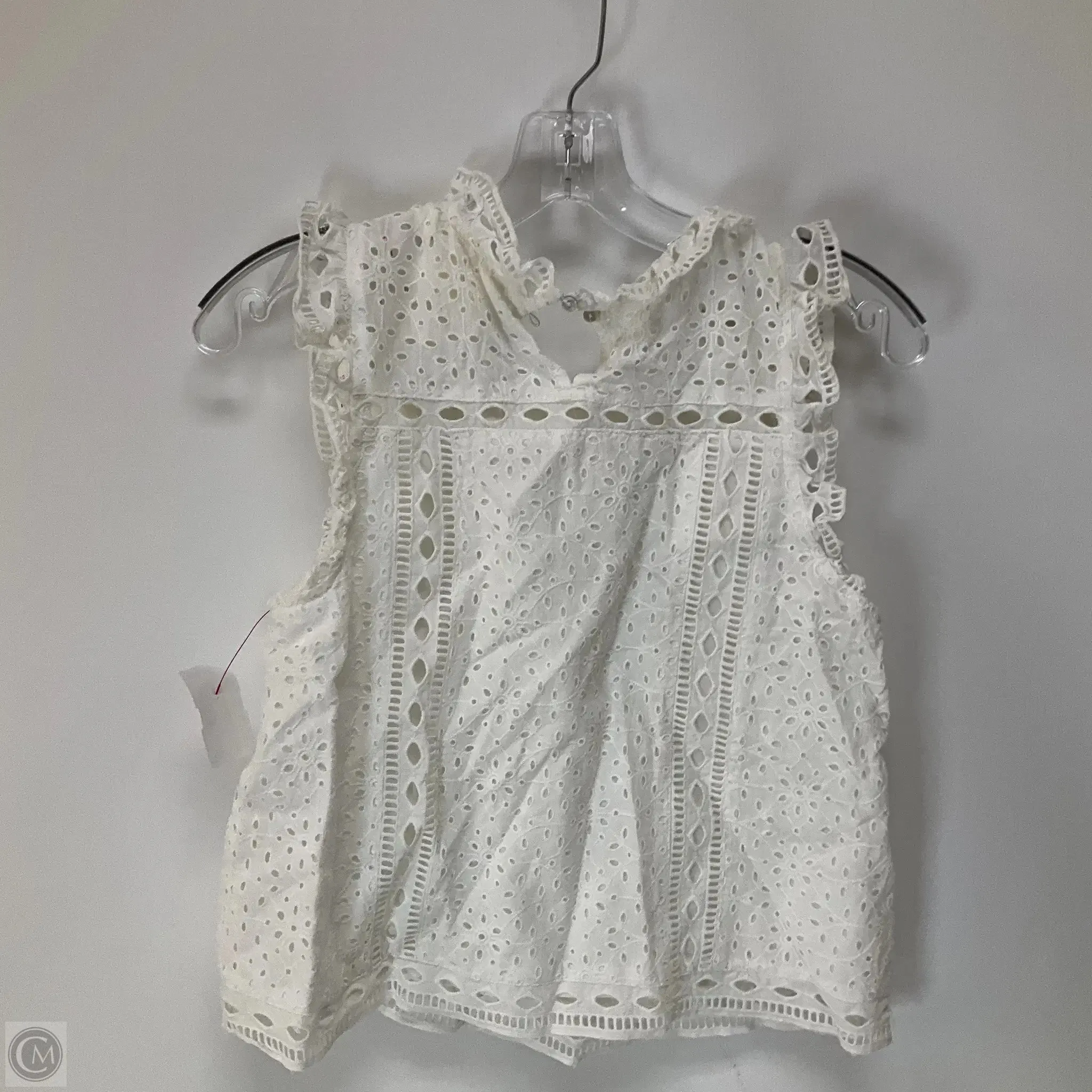 Top Sleeveless By Maeve In White, Size: 4