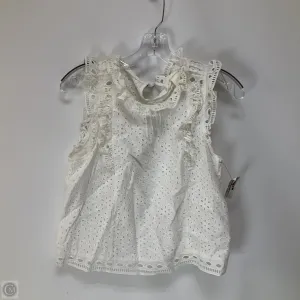 Top Sleeveless By Maeve In White, Size: 4
