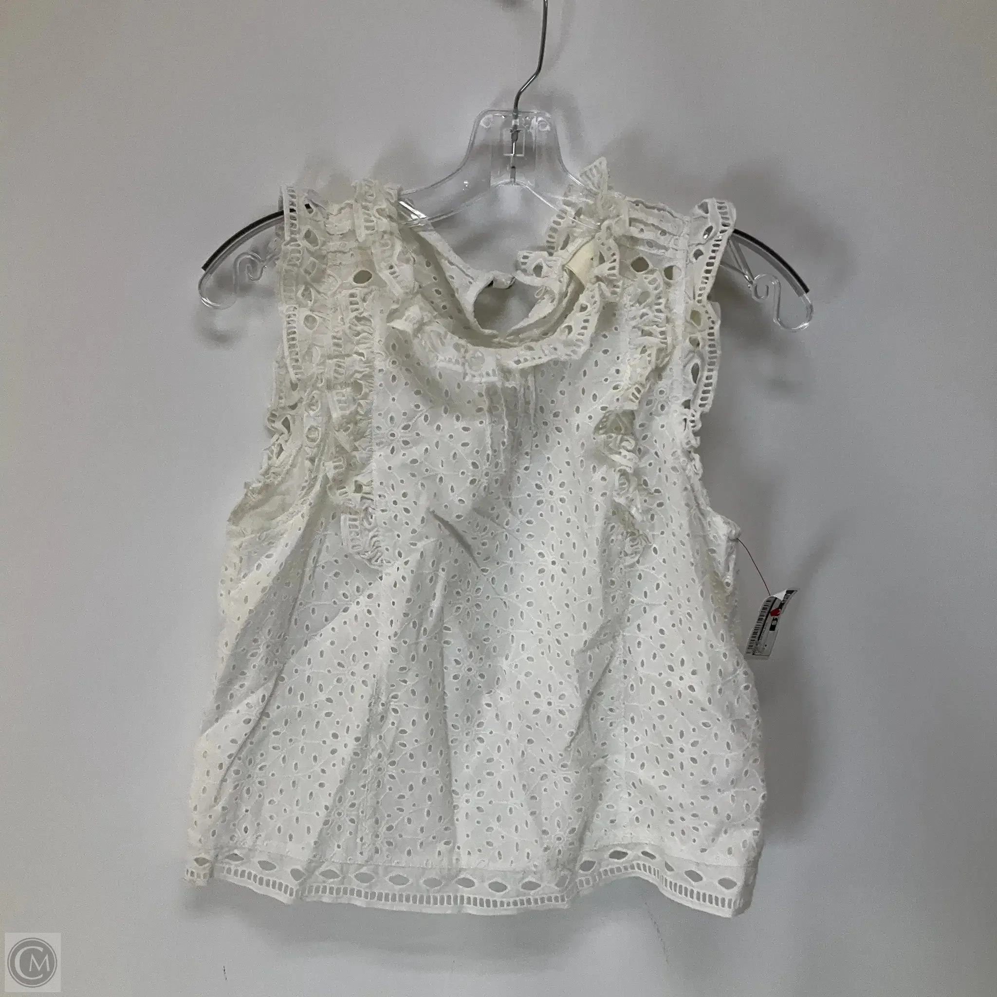 Top Sleeveless By Maeve In White, Size: 4