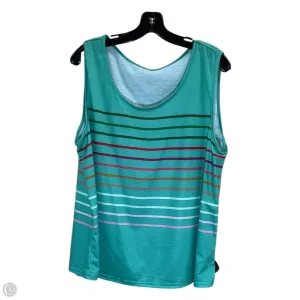 Top Sleeveless By Shein In Green, Size: 2x