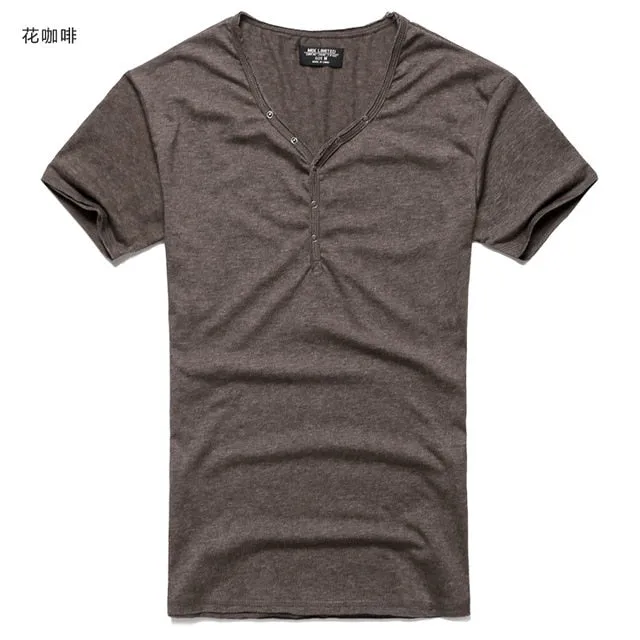 Tops Tees Short Sleeve t-shirt  men's brand fashion Slim Fit sexy V neck T shirt men 2018 New Mens Summer hot sale