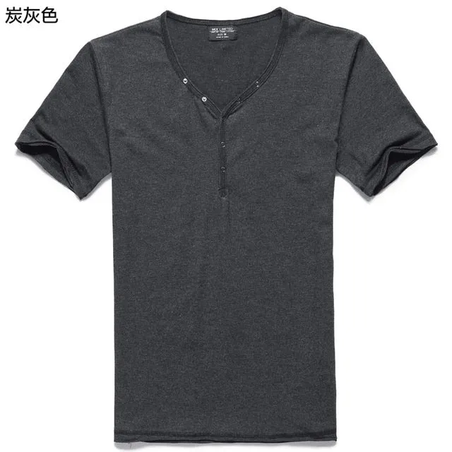 Tops Tees Short Sleeve t-shirt  men's brand fashion Slim Fit sexy V neck T shirt men 2018 New Mens Summer hot sale