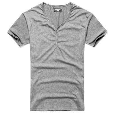 Tops Tees Short Sleeve t-shirt  men's brand fashion Slim Fit sexy V neck T shirt men 2018 New Mens Summer hot sale