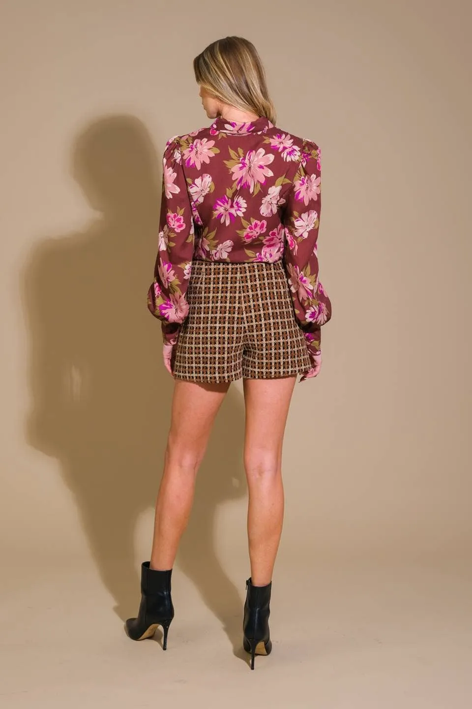 Tweed Checkered Skort